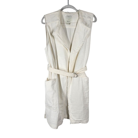 ELEVENSES FRAYED LUNA BELTED VEST - Picture 1 of 10